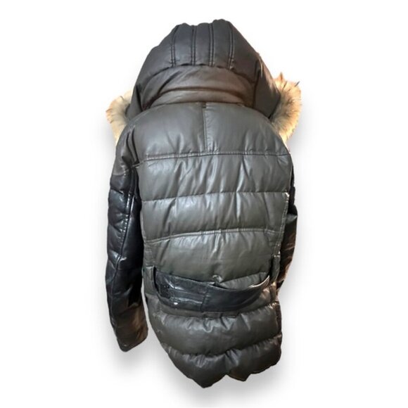 Women’s XXL Rudsak Fur Trimmed Belted Down Feather Puffer Coat - Picture 6 of 14
